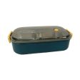 2 Compartment Insulated Lunch Box Blue Online now