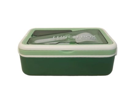 2 Compartment Insulated Lunch Box Green Sale