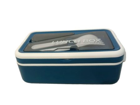 2 Compartment Insulated Lunch Box Blue on Sale